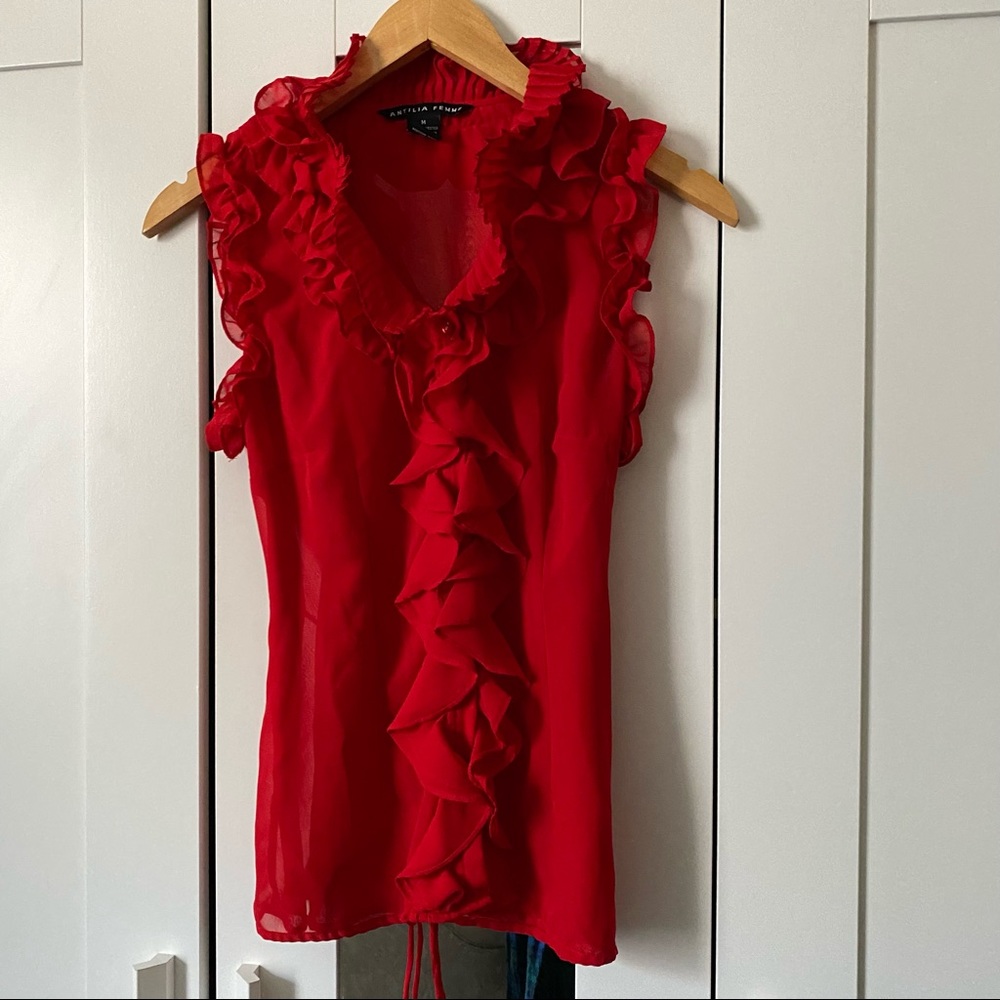 Antilia Femme Red Blouse M
